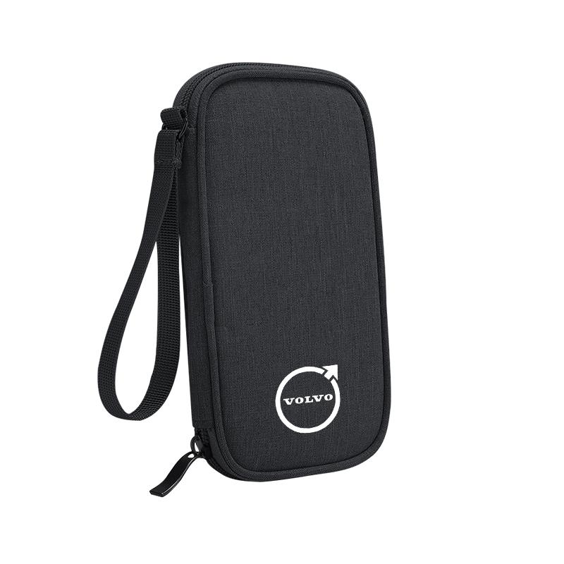 Portable Car Key Pack Auto Driver's License Phone Storage Bag For Volvo V50 T6 V90 EX30 EX90 EM90 C40 S40 S80L C70 CX70 Rdesign