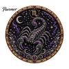 12 Zodiac Signs Faux Pearl Decor Sign Art Kit, DIY Painting Handmade Picture Kit Kits, Round 3D Constellation Wall Craft for Adults, Home Decoration