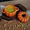 Dollhouse Mini Pumpkin Soup Pot Simulation Millet Porridge Miniature Dollhouse Kitchen Halloween Decoration For Doll Accessories