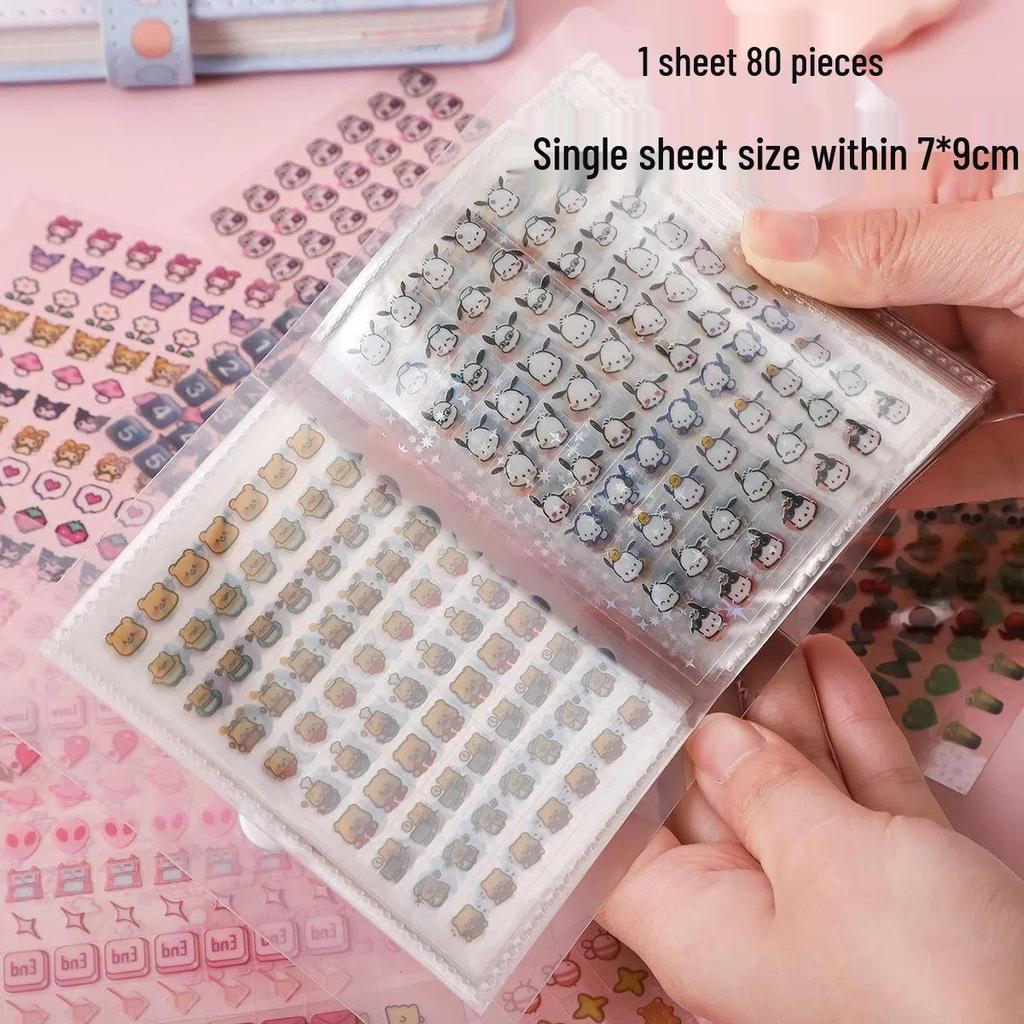 Cute Mini Diary Nail & Cheek Stickers for Kids - Decorative Small Pattern Nail Art Stickers