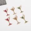 Eardrop Metal Cocktail Cup Design Creative Unique Eardrop Women Fashion Jewelry Trendy Party Casual Daily Wear Birthday Gift