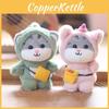 Cute Cat Plush Keychain Soft And Charming Stuffed Animal Bag Charm In Pink White Green