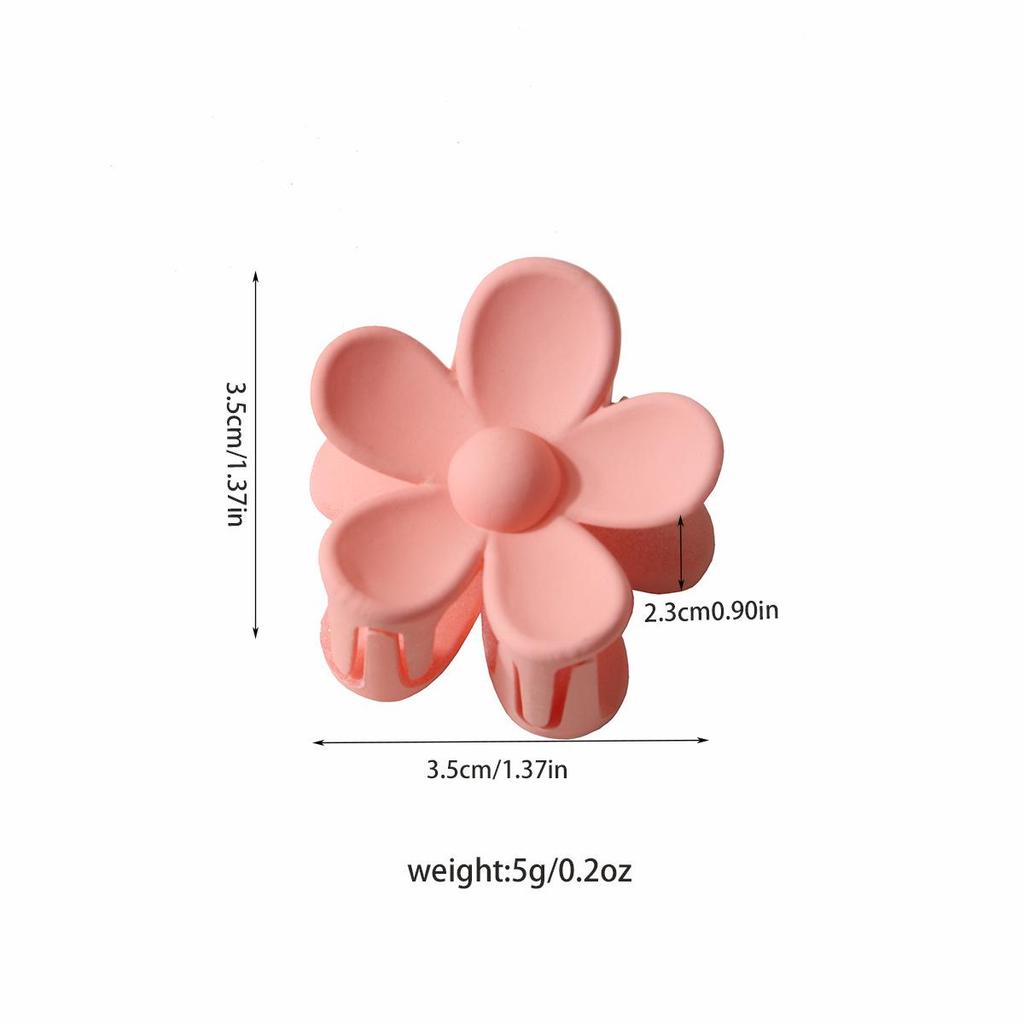 Colorful 3.5cm Sweet Flower Hair Claw Clip for Ponytails