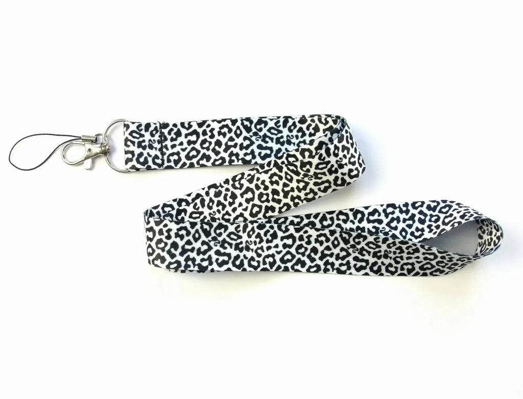 Leopard Animal Printed Key Lanyard ID Badge Card Holders Phone Neck Straps with Keyring Phone Accessories