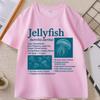 Unisexs Designer Cotton Tshirt with Jellyfish 90s Vintage Graphic Tshirts Unisex T Shirt for Clothes Short Sleeve Clothing