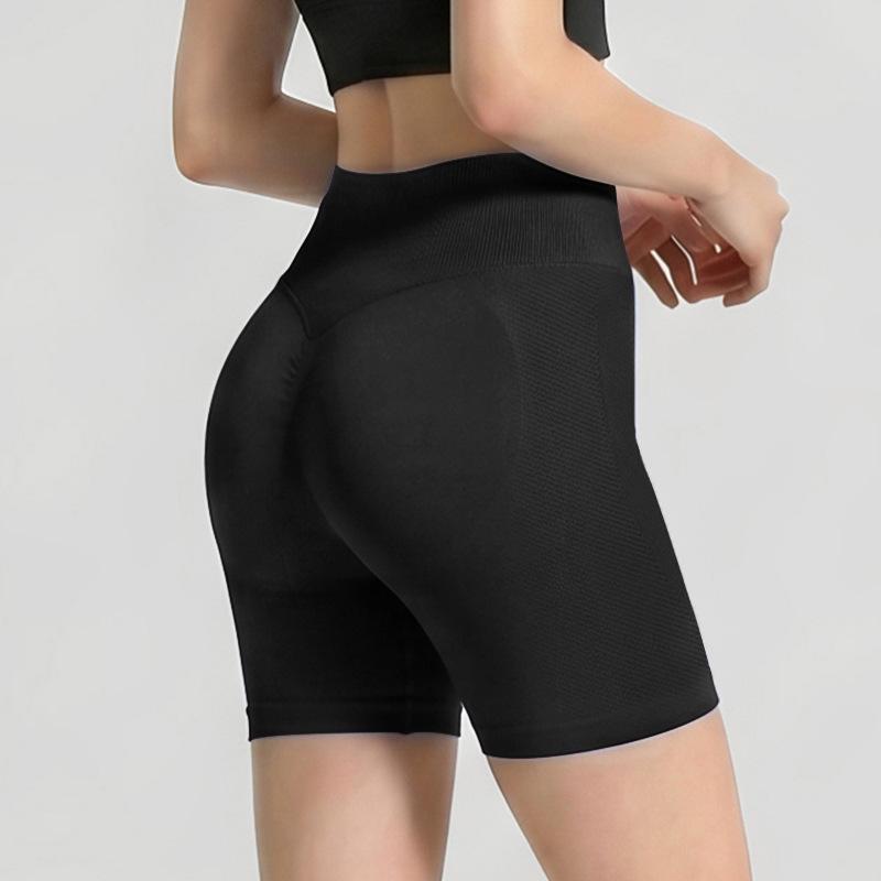 Cross Waist Yoga Shorts Peach Hip Fitness Shorts Hip Lift Women's High Waist Sports Shorts Women's Quick Drying Anti-light