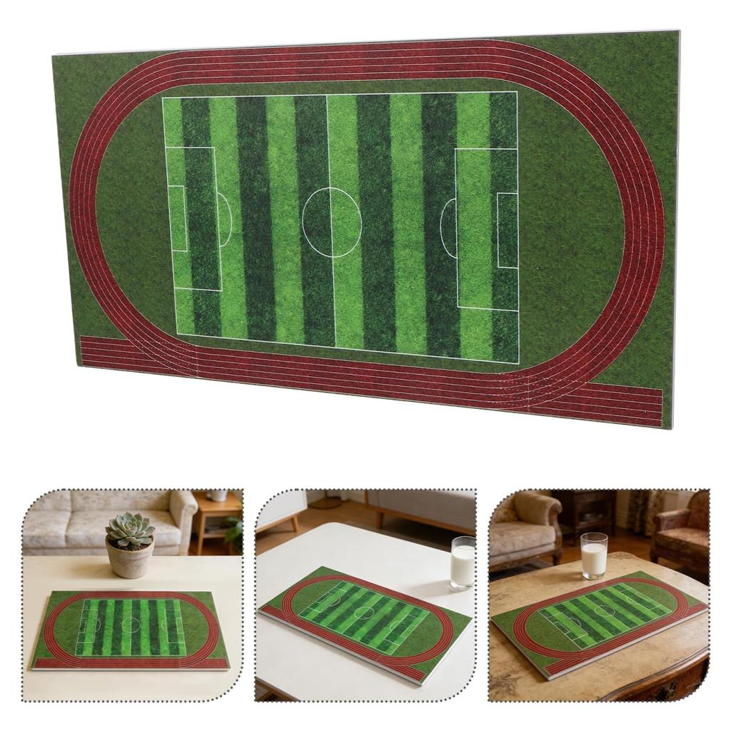 NOLITOY Miniature 1:300 Soccer Field Model Sand Table Diorama Athletics Stadium Architectural Scene Layout Model Sheet DIY Landscape