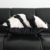 ins wind imitation mink pillow cover plush sofa black and white pillowcase simple striped living room display cushion cover