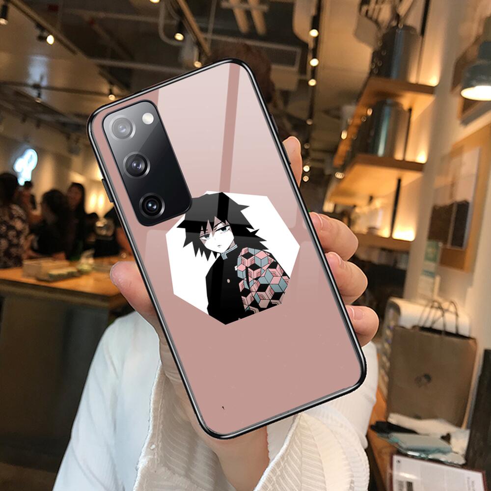 Kamado Nezuko Kimetsu No Yaiba Demon Slayer TPU Soft Tempered Glass shell Phone case For SamSung Galaxy S8 S9 S10E S20 S21 S5 S3