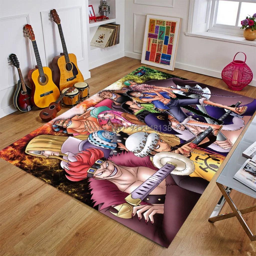 2026 Anime One Piece Japan Cartoon Teppich Teppich Für Wohnzimmer Schlafzimmer Sofa Fußmatte Dekoration Kinder Spielen Rutschfester Boden