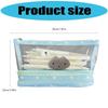 High Capacity Pencil Case 2 Compartment Pencil Pouches Clear Pencil Bag Portable Pencil Organiser Bag Travel Makeup Bag
