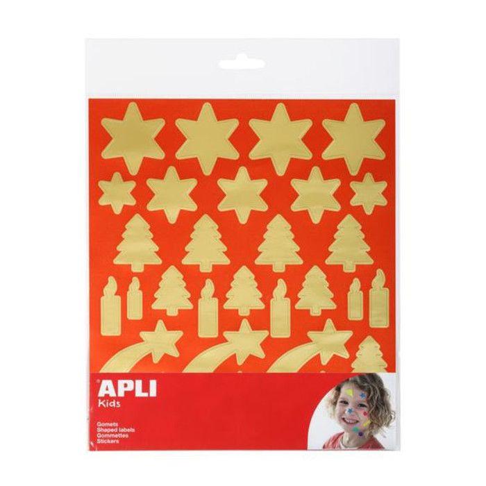 Metallic Stickers Christmas Golden X 88