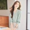 Teloman French Style Chic V-Neck Long Sleeve Blouse