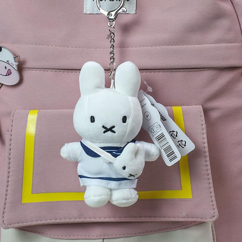 Miffy Rabbit Doll Rabbit Bear Schoolbag Pendant Key Chain Toy Ornament Lovely Gift Toys