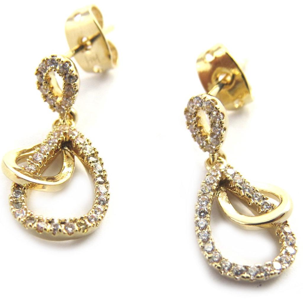 Les Trésors De Lily [M8750] - Boucles Plaqué Or 'Sissi' blanc doré