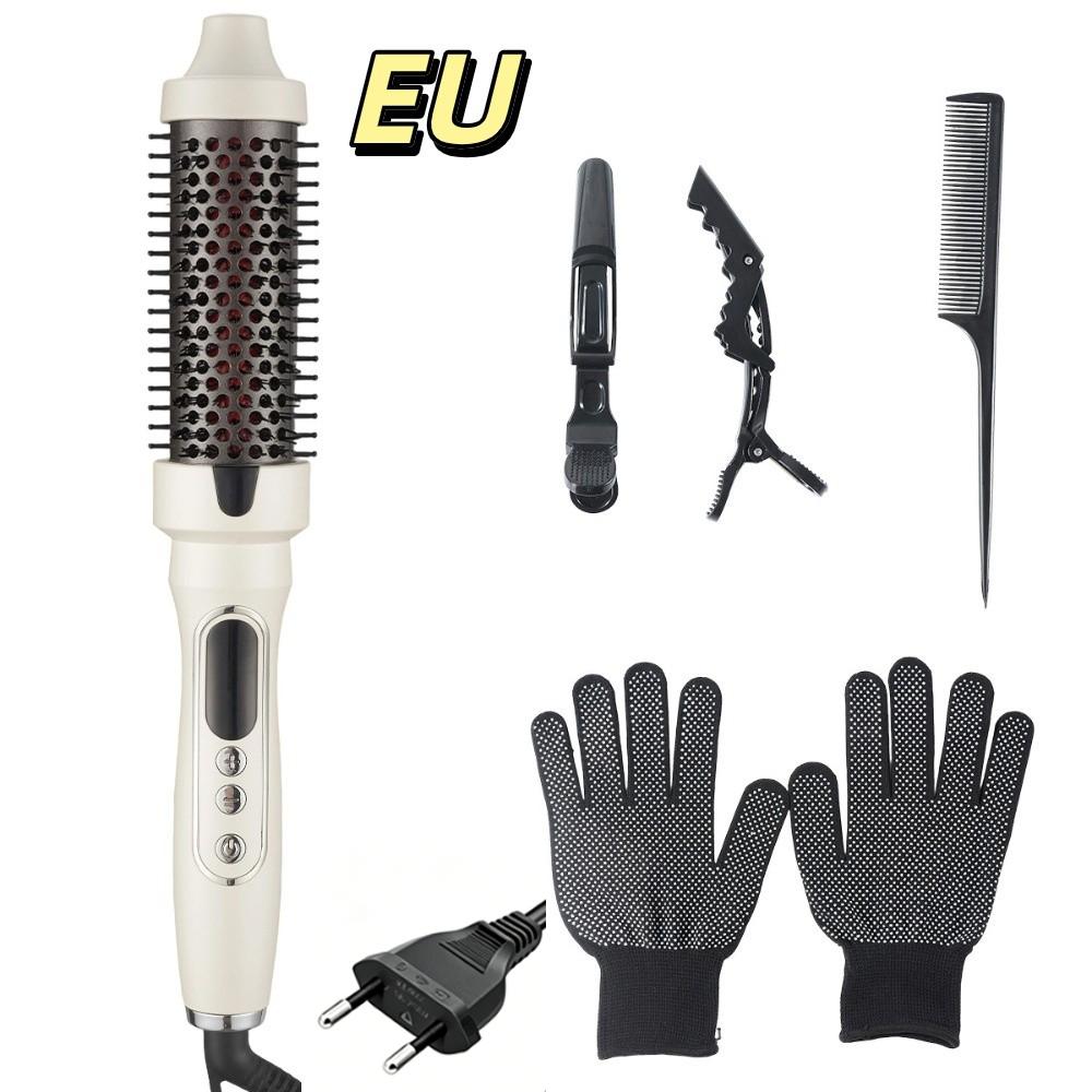 2 In 1 Curling And Straightening Hair Brush Curling Hair Styling Brush Hair Styling Comb Home Use
