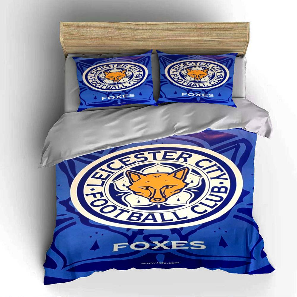 Set Biancheria da Letto Leicester City Football Club Set Biancheria da Letto (1 copripiumino, 2 federe, piumino non incluso)