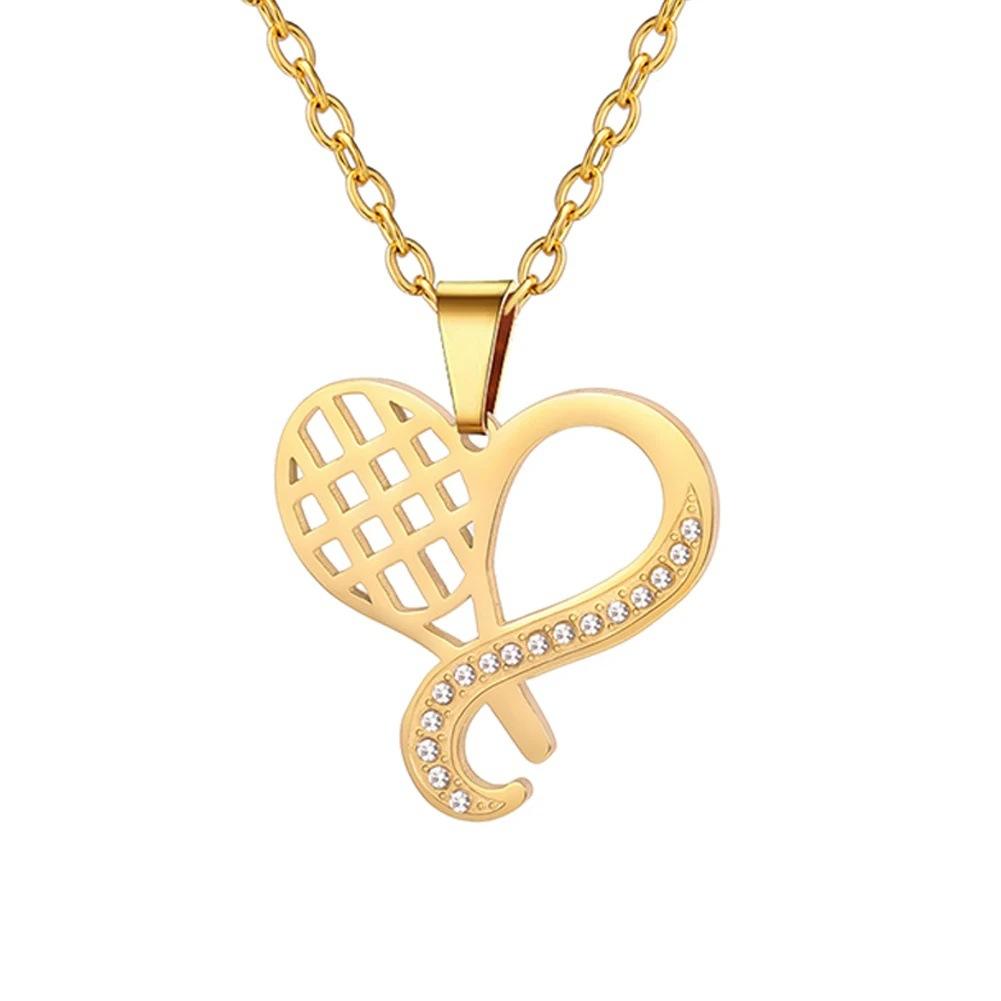 Sports Theme Diamond Necklace Volleyball Tennis Basketball Baseball Jewelry Gift For Athletes And Sports Lovers