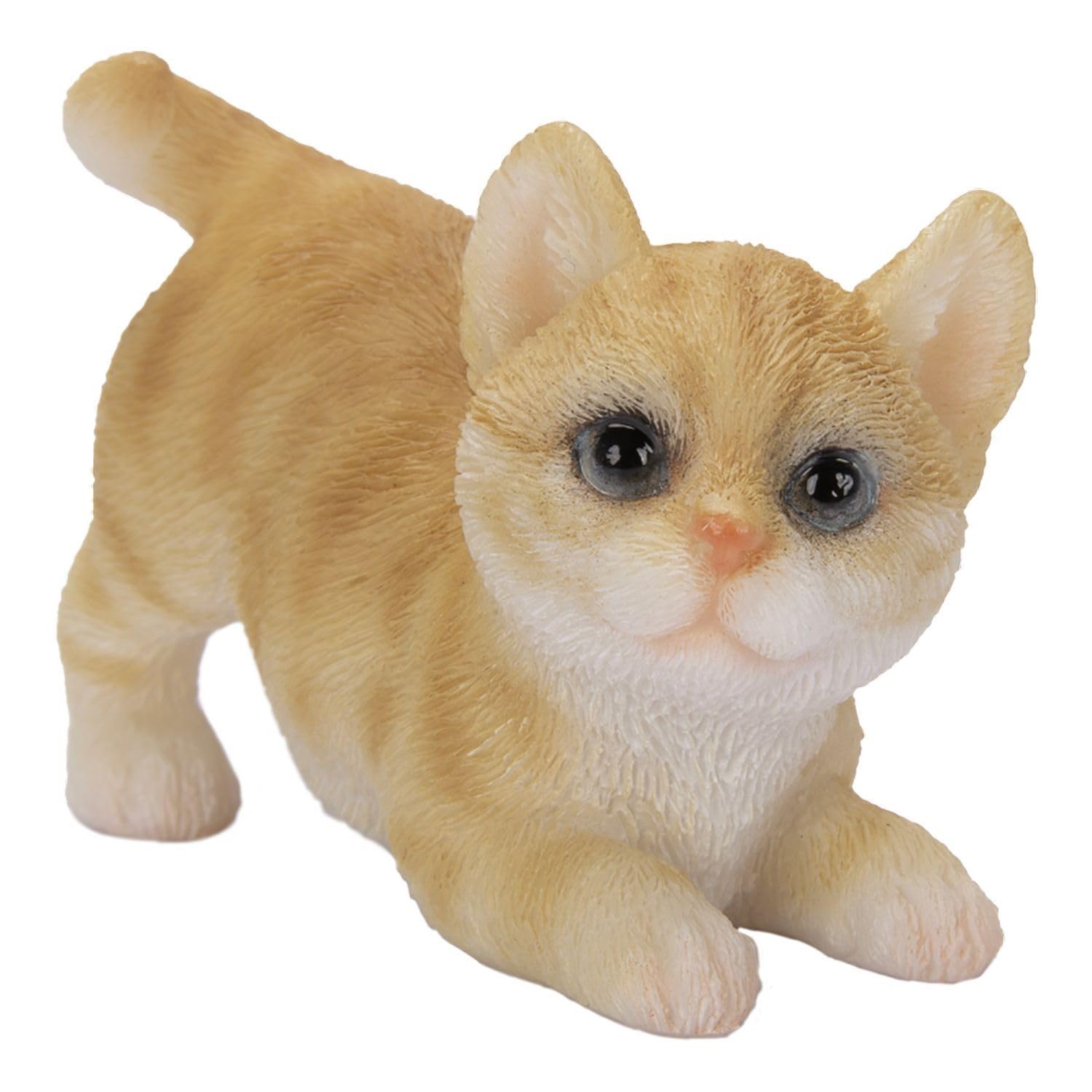Ubia Мини Игривый Коричневый Полосатый Кот, 4,8 x 2,2 x 3,5 см, Фигурка Куклы, Украшение Животное, Декор для Сада, Реалистичный, Милый Кот, H17179-1