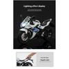 1/12 Scale Suzuki GSX-250R Motorcycle Toy Alloy Diecast Model Sound and Light Toys Rubber Tires Miniature Racing Model Present for Kid