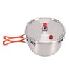 Camping Pressure Pot Stainless Steels Stove Pressure Cooker Outdoor Cookware for Backpacking Hiking Traveling 2500ML