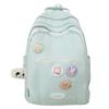 Color Block Backpack Female Junior High School Student Backpack Large Capacity Schoolbag Student Travel Bag