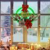 Christmas Wreath Decorations With Led Lights Christmas Led Wreath Front Door Lights Luminous Garland Home Decorative Lights byLi