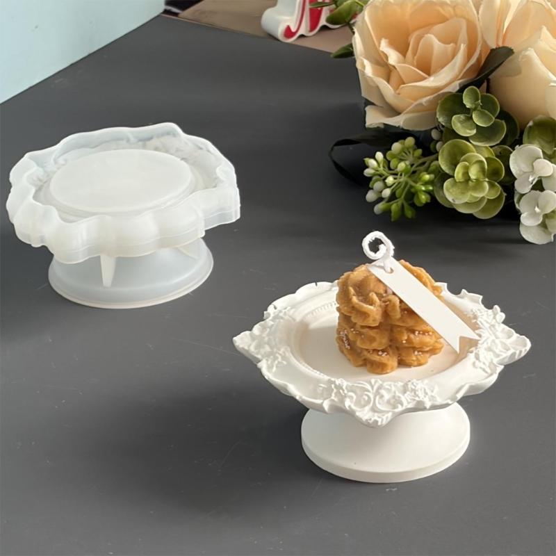 Lace Edge Silicone Tray Mold for DIY Resin Casting, Ornate Border Craft Mold Set for Display Tray, Plaster Plate and Home Styling Projects