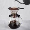 Handle with Stand Holder Reusable Cone Strainer Coffee Filter Drip Tools Pour Over Coffee Dripper