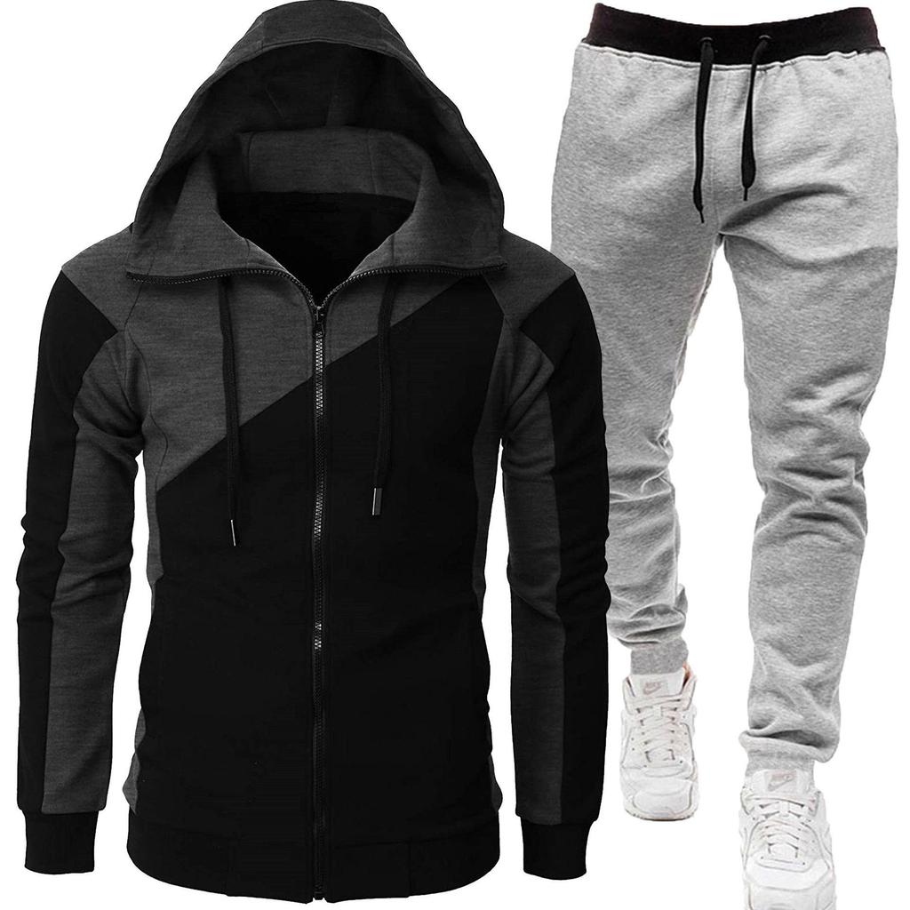Men's Two-Tone Sports Jacket + Velvet Winter Suit 