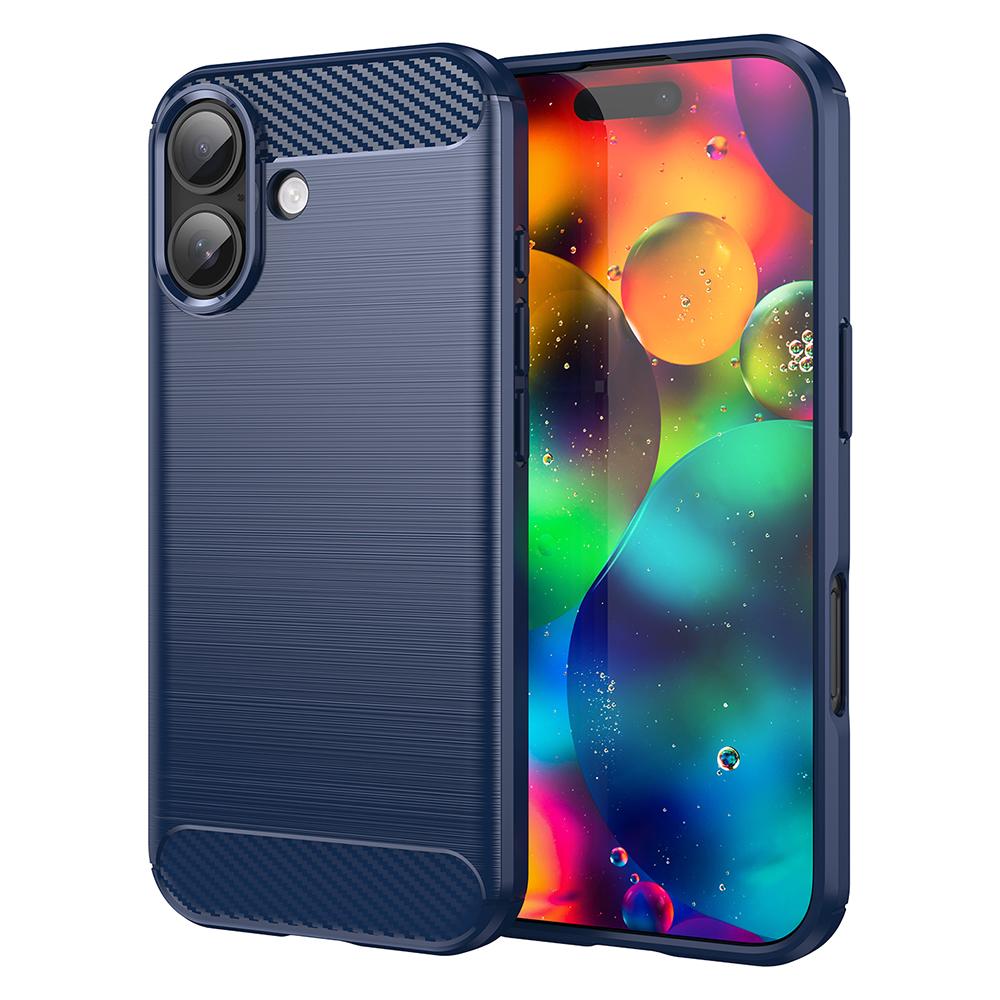 Für iPhone 17 Hülle Kohlefaser-Textur Gebürstete Schutzhülle