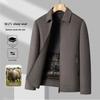 Men's Light Luxury Double-Sided Wool Coat - Short Lapel Autumn/Winter Jacket for Business Casual Wear