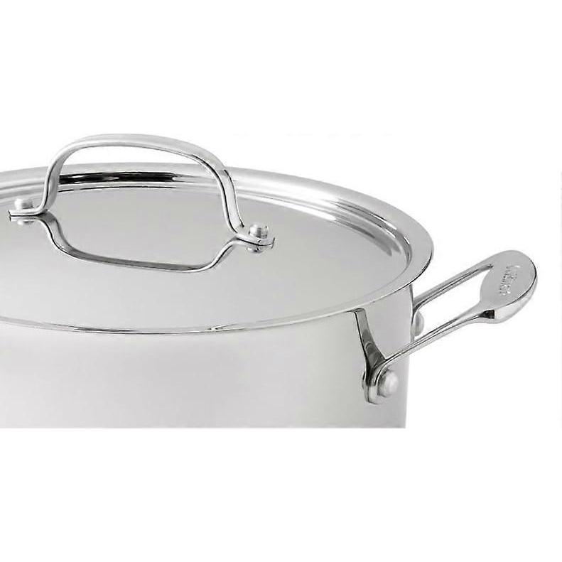 744-24 Chef's Classic Stainless Stockpot with Cover, 6-Quart,Silver