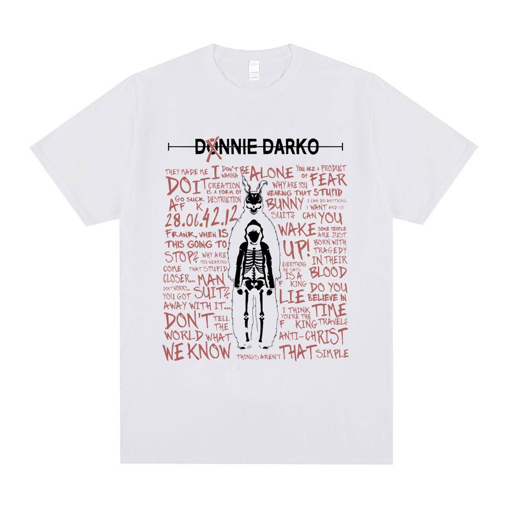 Film Donnie Darko Graficzny T-shirt Męski Damski Casualowy Bawełniany T-shirt Mężczyzna Gotycki Rockowy Klasyczny Vintage Krótki Rękaw T-shirt