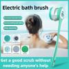 Rechargeable long handled silicone electric rotating shower brush,with 5 brush heads,used for deep cleaning,massage relaxation