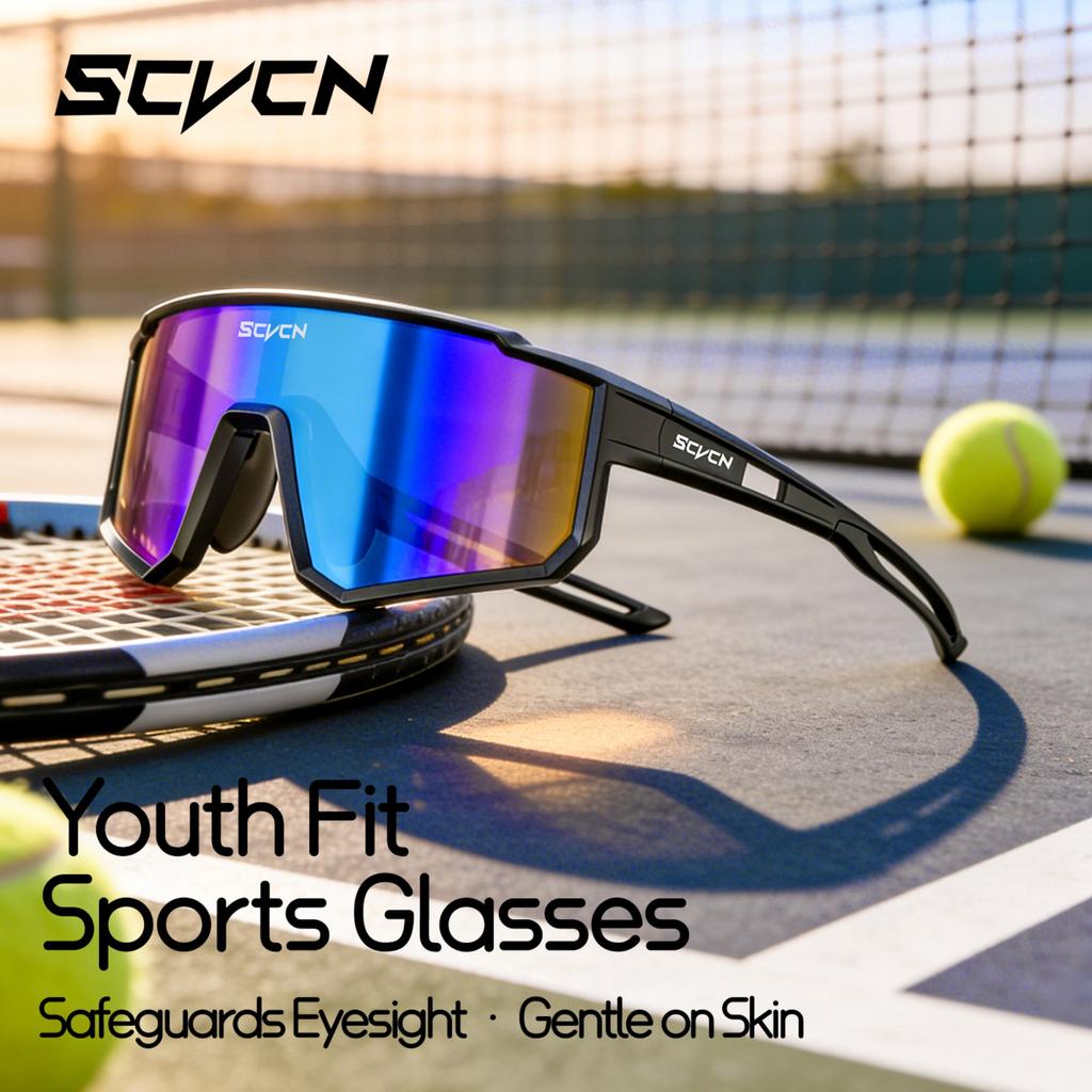 SCVCN Kids Proctive Glasses Sports Sunglasses UV400 Boy Baseball Glasses Cycling Outdoor Eyewear Running Hiking Sunglasses 2026