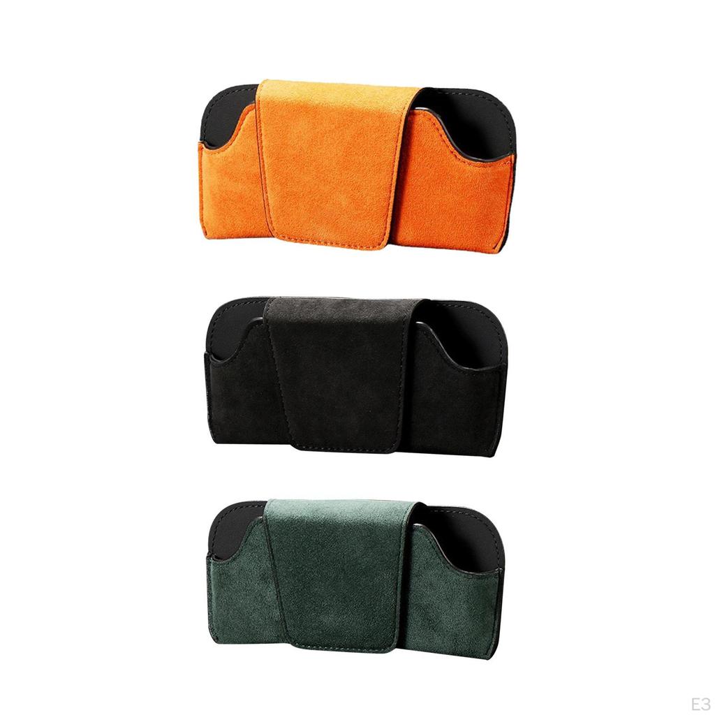 Car Sun Visor Glasses Case Holder Organizer Shockproof Auto Eyeglasses Clip Storage Box
