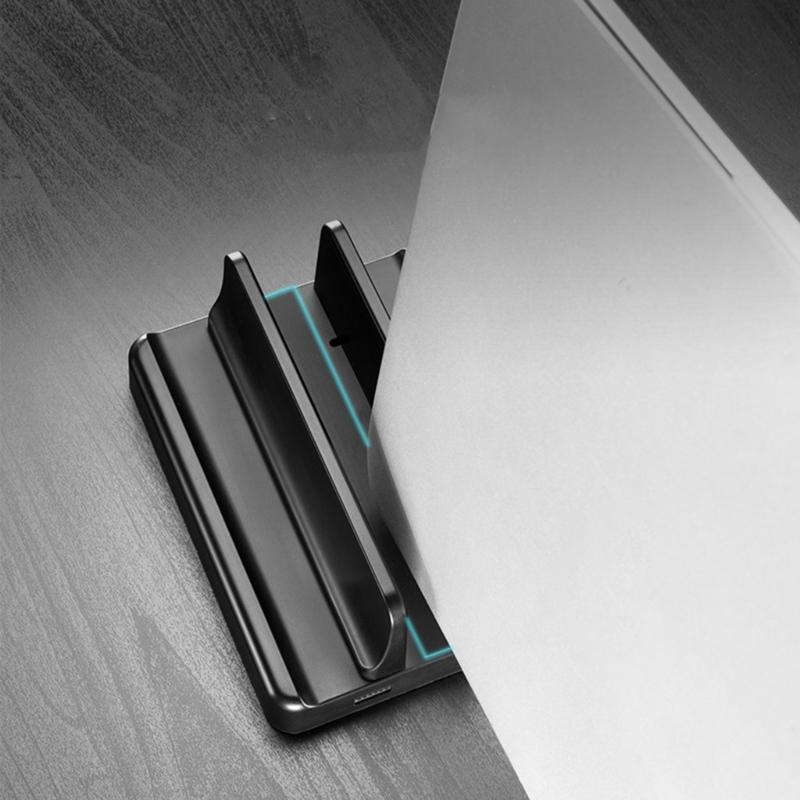 Pionowy Stojak na Laptop Regulowany Biurkowy Dock na Notebook Pionowy Stojak na Laptop Oszczędzający Miejsce na Laptop Notebook