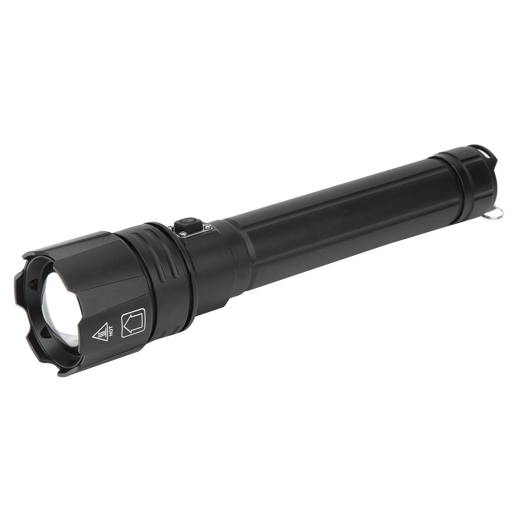 Portable LED Flashlight USB Rechargeable Zoom Flashlight with 3 Modes Emergency Torch