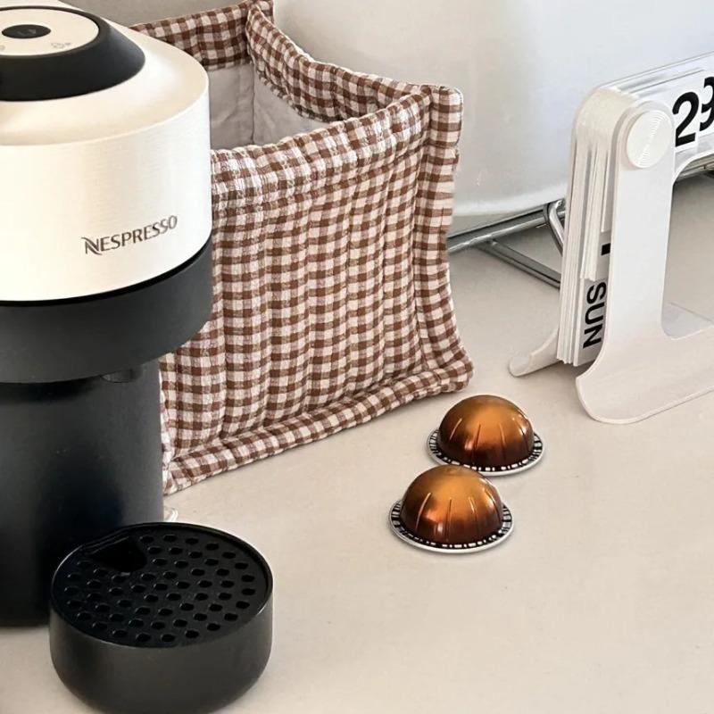 1 шт. Ins Корейский стиль Стеганая Клетчатая Ткань Корзина для Хранения Косметика Бытовые Предметы Коробка для Хранения Домашняя Простая Настольная Корзина для Организации 17 17 15cm