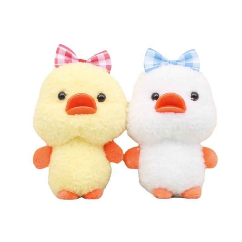Adorable Plush Duck Keychain Soft Short Plush Duck Animal Keyring For Bags And Gifts
