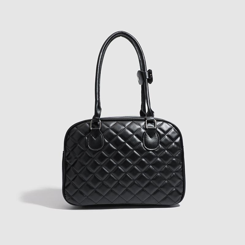 Premium Sense Rhombus Shoulder Bag Women's Daily Commute Sundries Small Bag 2025 New Large-capacity Versatile Tote Bag