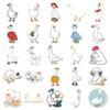 50 Goose Graffiti Stickers: Cute Cartoon Animal Decorations for Suitcases, Water Bottles, and Phones