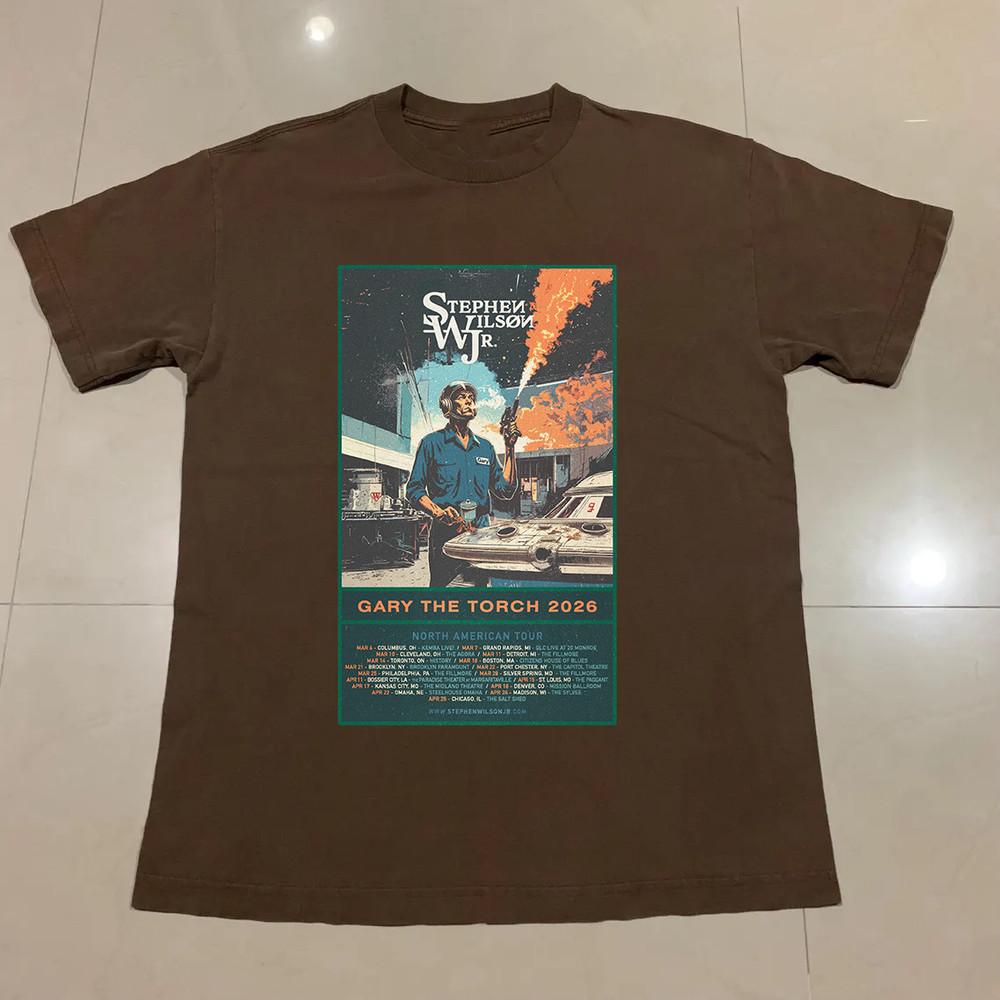 STEPHEN WILSON JR GARY THE TORCH TOUR Футболка Полный размер S-5XL Унисекс Футболка XXXL