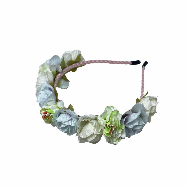 New simulation fabric flower headband bride beautiful beach headband dress accessories princess head flower wreath