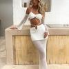 Women's Two-Piece Sexy Knitted Beach Bikini and Sweater Dress Set
