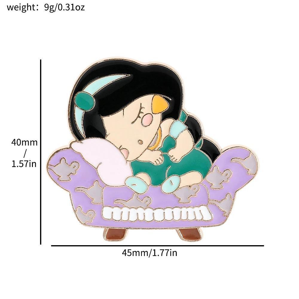 Disney Anime Cartoon Figure Brooch Snow White Mickey Minnie Enamel Badge for Backpack Clothing Lapel Pins Accessories Gifts