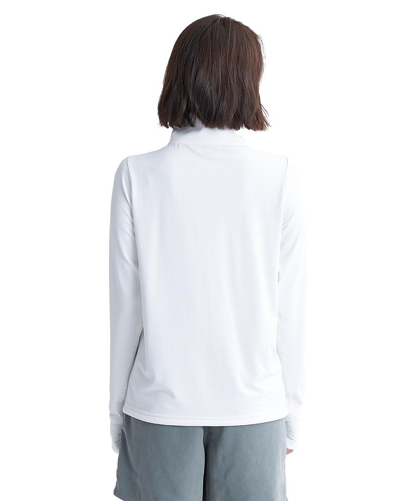 ROXY Aurora Stand Zip-Up Rash Guard Wht