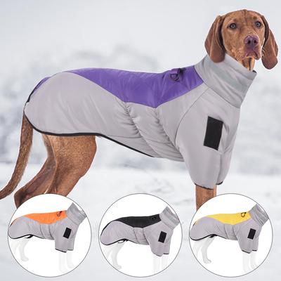 Kış Köpek Ceket Yansıtıcı Yüksek Yaka Yelek Büyük Köpekler İçin Sıcak Giysiler Su Geçirmez Rüzgar Geçirmez Soğuk Hava Köpek Ceket Orta Büyük Köpekler İçin