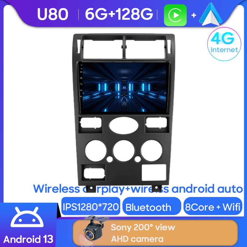 Android Multimedia  For Ford Mondeo 3 2000 - 2007 Car Stereo CPU Radio QLED Player Navigation Carplay Auto HDR 5G Cam Dash WIFI